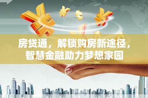 大社房贷通，解锁购房新途径，智慧金融助力梦想家园