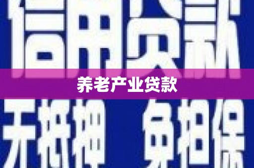 泉山养老产业贷款