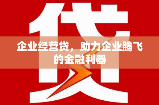 临渭企业经营贷，助力企业腾飞的金融利器