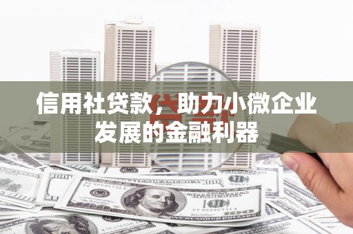 林周信用社贷款，助力小微企业发展的金融利器