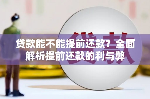 冀州贷款能不能提前还款？全面解析提前还款的利与弊