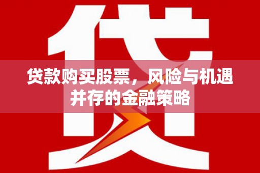学甲贷款购买股票，风险与机遇并存的金融策略