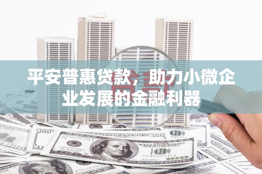 永川平安普惠贷款，助力小微企业发展的金融利器