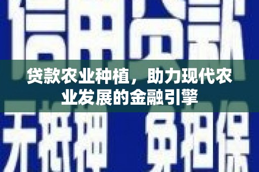 共和贷款农业种植，助力现代农业发展的金融引擎