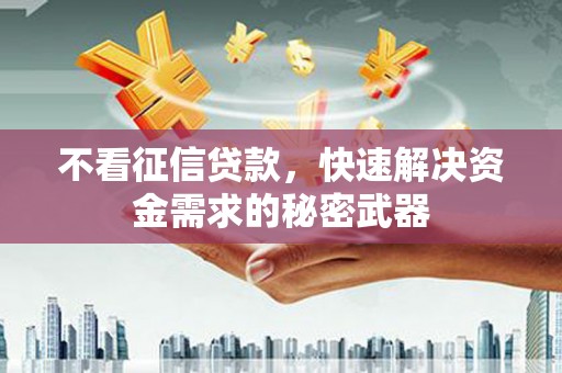 青川不看征信贷款，快速解决资金需求的秘密武器