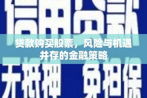 西螺贷款购买股票，风险与机遇并存的金融策略