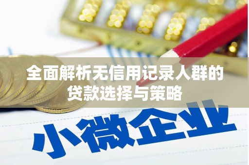 正阳全面解析无信用记录人群的贷款选择与策略